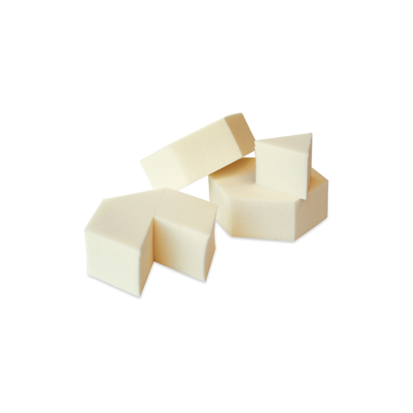 Spugnette per il trucco pretagliate (confezione da 8 pezzi) Couleur Caramel 2.0 | Éponge naturelle prédecoupée