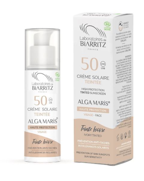 Crema Solare Colorata "AVORIO" Bio Viso SPF 50 50 ml